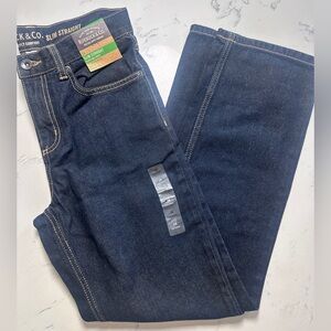 NWT Roebuck & Co Kids/Juniors Slim Straight Blue Denim Jeans size 14
